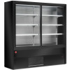 MEUBLE MURAL REFRIGERE VENTILE AVEC PORTES COULISSANTES EN VERRES NOIR 180CM DIAMOND dans VITRINES MURALE