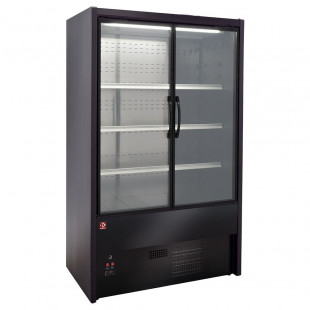 MEUBLE MURAL REFRIGERE PORTES BATTANTES NOIR 100CM DIAMOND dans VITRINES MURALE
