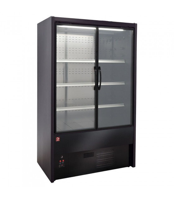 MEUBLE MURAL REFRIGERE PORTES BATTANTES NOIR 100CM DIAMOND dans VITRINES MURALE