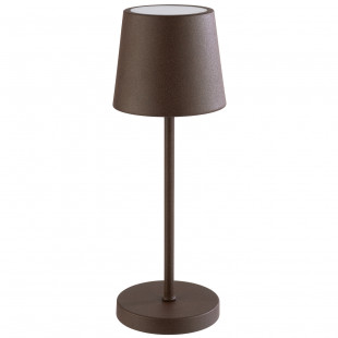 LAMPE DE TABLE LED MERLE MINI ACIER CORTON dans ECLAIRAGE