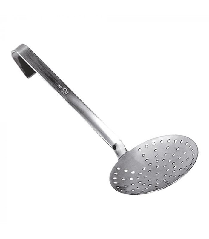 ECUMOIRE Ø12CM MANCHE COURT CUISIMAT dans LOUCHES