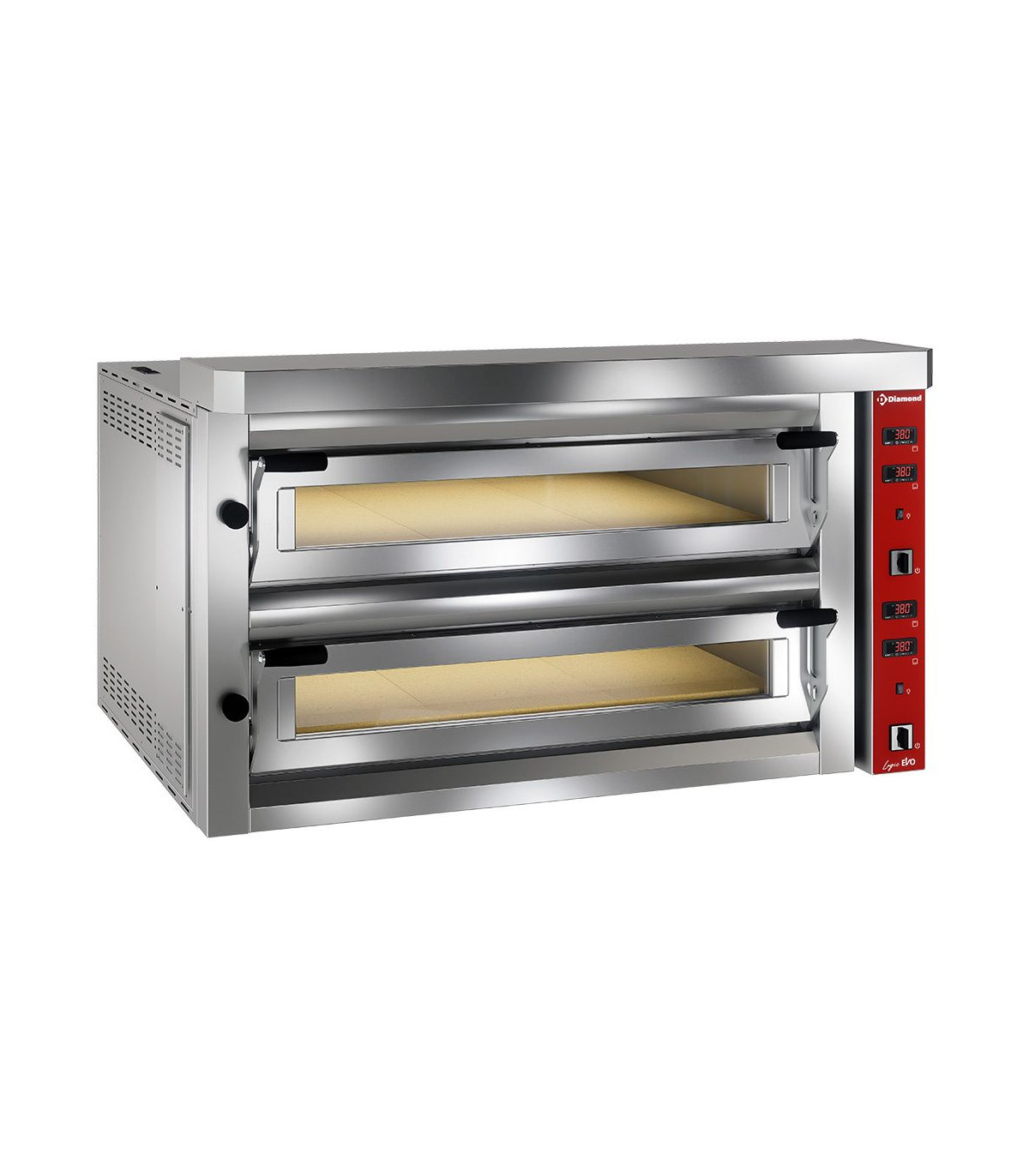FOUR ELECTRIQUE A PIZZAS 2X6 PIZZAS Ø350MM - FULL PIERRE REFRACTAIRE DIAMOND dans FOUR PIZZA