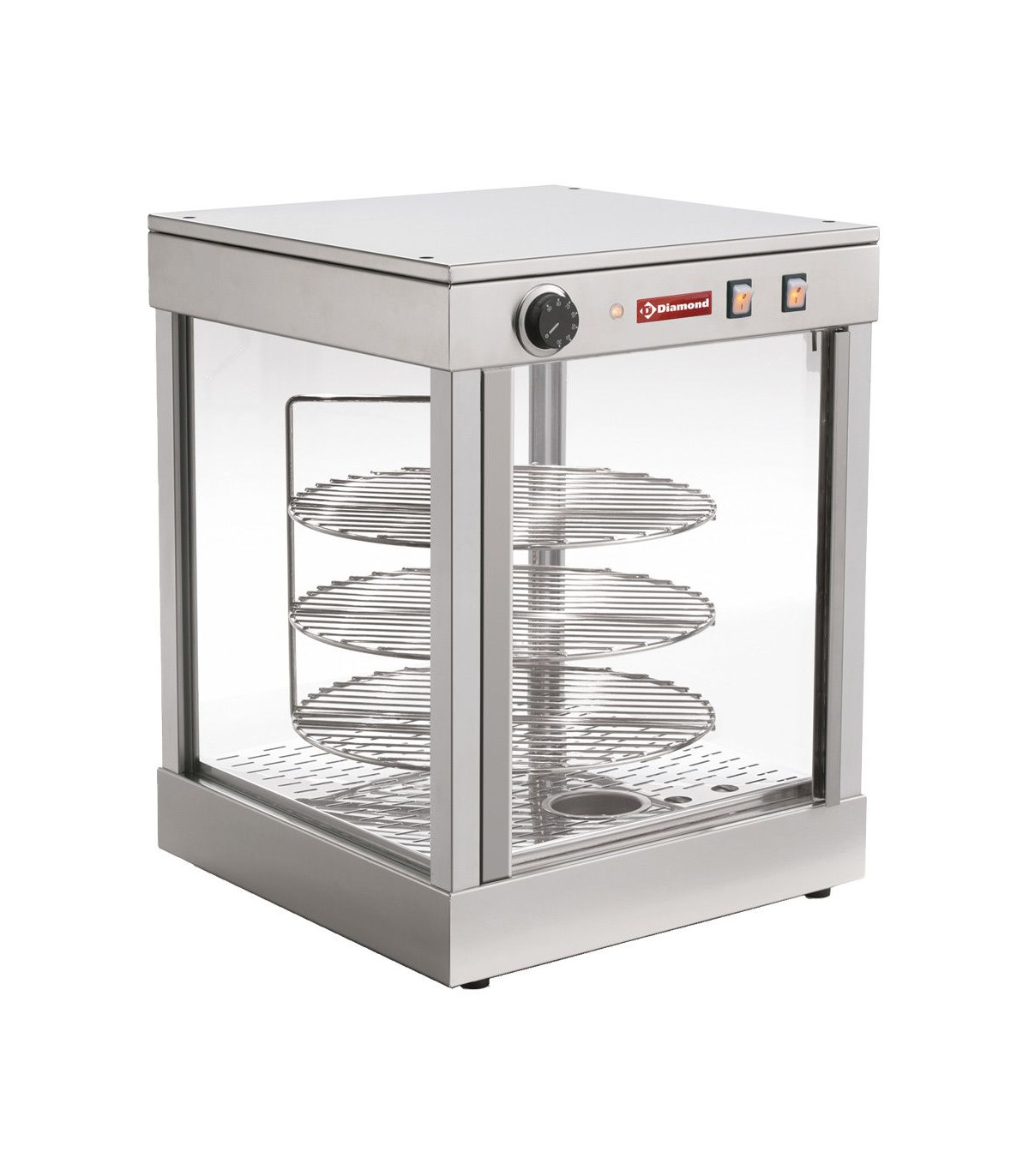 VITRINE CHAUFFANTE ROTATIVE Ø42CM DIAMOND dans VITRINE CHAUFFANTE