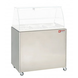 VITRINE CHAUFFANTE BAIN-MARIE PANORAMIQUE 3 GN 1/1  DIAMOND dans VITRINE CHAUFFANTE