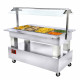 BUFFET CHAUFFANT BAIN- MARIE 4XGN1/1H150 BOIS BLANC DIAMOND
