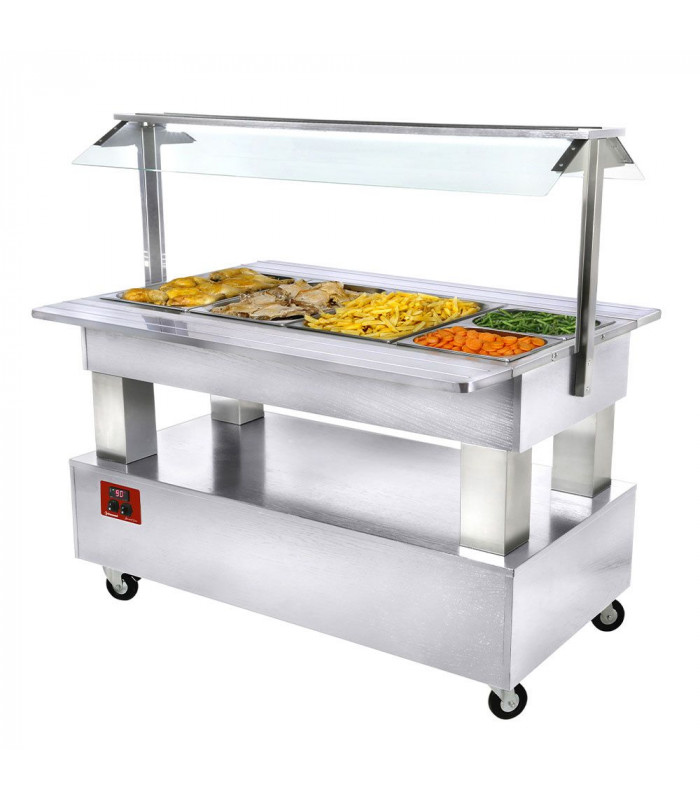 BUFFET CHAUFFANT BAIN- MARIE 4XGN1/1H150 BOIS BLANC DIAMOND dans BUFFET BAIN MARIE