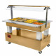 BUFFET CHAUFFANT BAIN-MARIE 4XGN1/1-150 BOIS CHENE CLAIR DIAMOND
