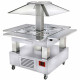 ILOT BUFFET CHAUFFANT BAIN-MARIE 4X1/1H150 BOIS BLANC DIAMOND