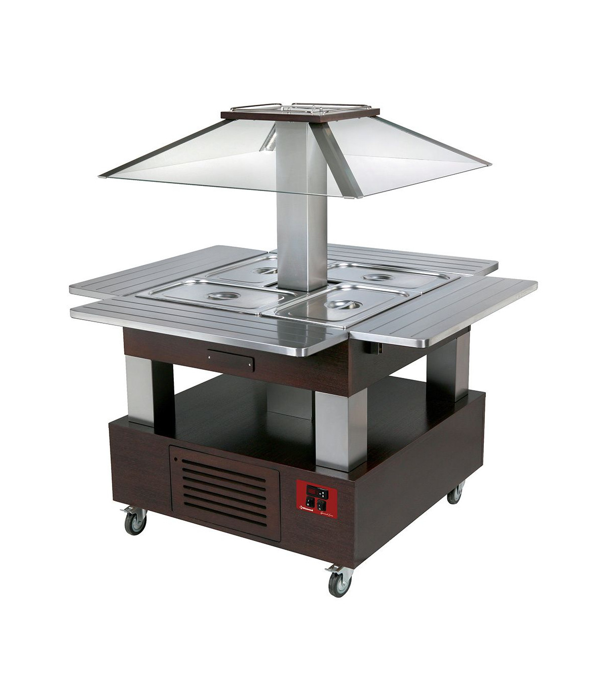 ILOT BUFFET CHAUFFANT BAIN-MARIE 4X1/1H150 BOIS WENGE DIAMOND dans BUFFET BAIN MARIE