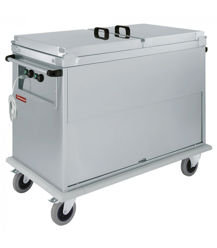 CHARIOT BAIN MARIE 2XGN1/1 COUVERCLE - ARMOIRE PORTE BASCULANTE DIAMOND dans BAIN-MARIE