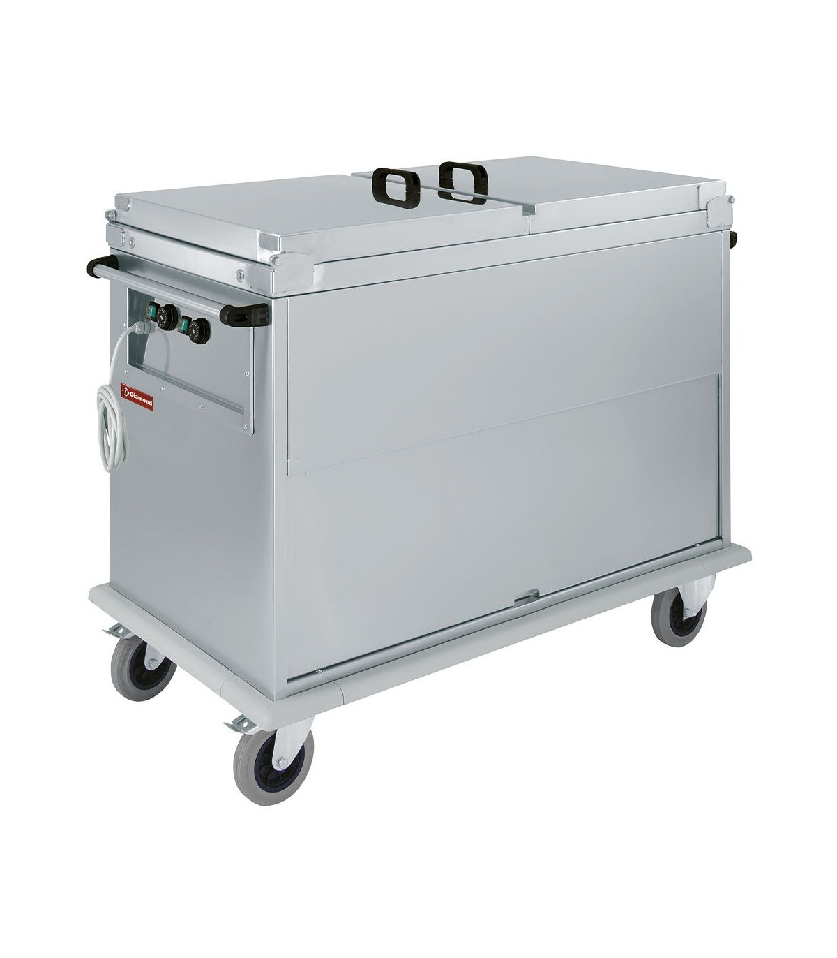 CHARIOT BAIN MARIE 2XGN1/1 COUVERCLE - ARMOIRE PORTE BASCULANTE DIAMOND dans BAIN-MARIE