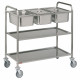 CHARIOT DE SERVICE INOX 3X GN1/1 + 2NIV DIAMOND