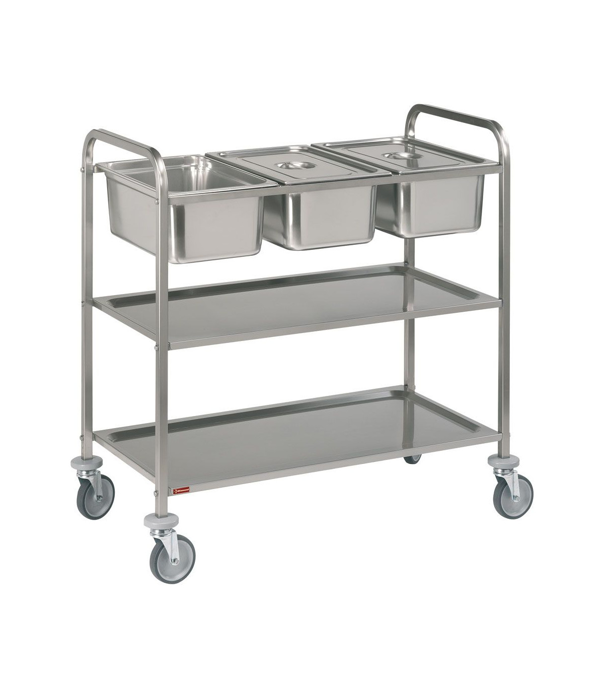 CHARIOT DE SERVICE INOX 3X GN1/1 + 2NIV DIAMOND dans CHARIOT DE DEBARRASSAGE