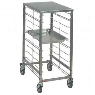 ECHELLE A PLATINES 7XGN1/1- ESP.75MM+TOP INOX DIAMOND dans CHARIOT ECHELLE