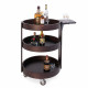 CHARIOT ROND POUR BOUTEILLES 3 NIVEAUX BOIS WENGE DIAMOND