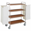 CHARIOT A LINGE INOX 4 NIVEAUX AVEC 2 SACS CHENE FONCE dans CHARIOT CHARIOT A LINGE INOX 4 NIVEAUX AVEC 2 SACS CHENE FONCE dans CHARIOT