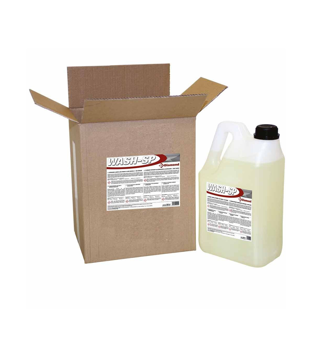 DETERGENT LIQUIDE LAVE-VERRES - VAISSELLE EAU DOUCE 2 BIDONS 5LT-6KG DIAMOND dans DEGRAISSANT