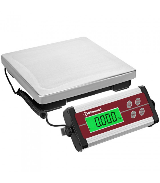 BASCULE ELECTRONIQUE INOX 35KG/10G DIAMOND dans BALANCE