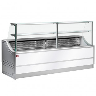 COMPTOIR-VITRINE REFRIGERE AVEC RESERVE 250CM DIAMOND OL250A2RR2BB dans COMPTOIR