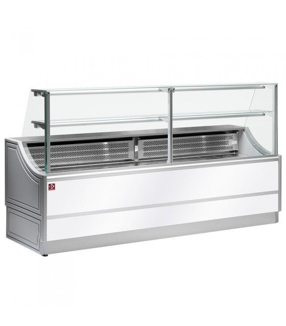 COMPTOIR-VITRINE REFRIGERE AVEC RESERVE 250CM DIAMOND OL250A2RR2BB dans COMPTOIR