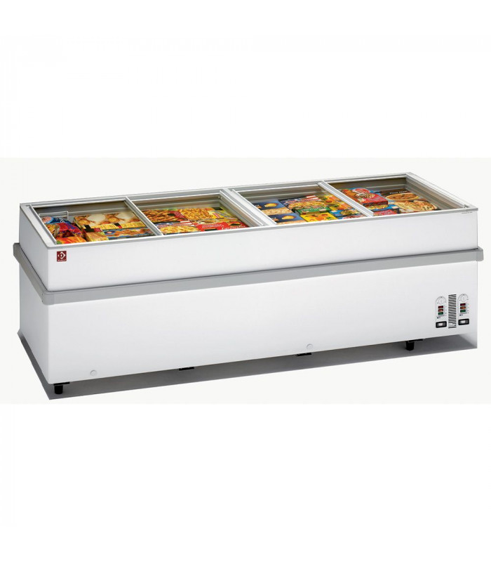 CONSERVATEUR PANORAMIQUE 2 COMPRESSEURS 2 TEMPARTURES 250CM DIAMOND dans COMPTOIR PANORAMIQUE