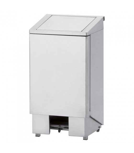 POUBELLE INOX A PEDALE COUVERCLE+VERIN 120LT DIAMOND dans POUBELLES