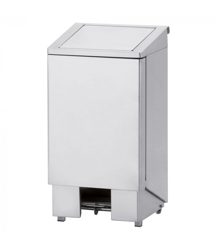 POUBELLE INOX A PEDALE COUVERCLE+VERIN 120LT DIAMOND dans POUBELLES