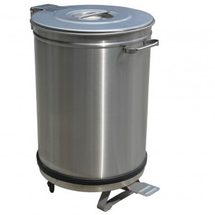 POUBELLE ETANCHE INOX 105LT SUR ROUES DIAMOND dans POUBELLES