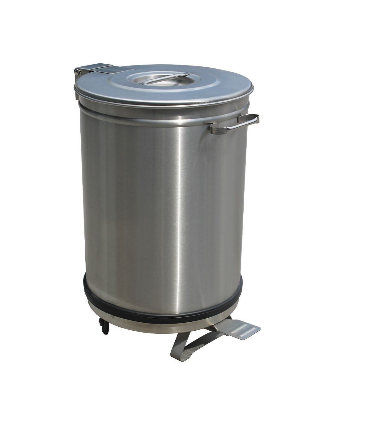 POUBELLE "ETANCHE" INOX 95LT + ROUES + PEDALE DIAMOND dans POUBELLES