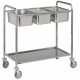 CHARIOT DE SERVICE INOX 3XGN1/1 + 1NIV DIAMOND