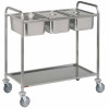 CHARIOT DE SERVICE INOX 3XGN1/1 + 1NIV DIAMOND dans CHARIOT DE DEBARRASSAGE