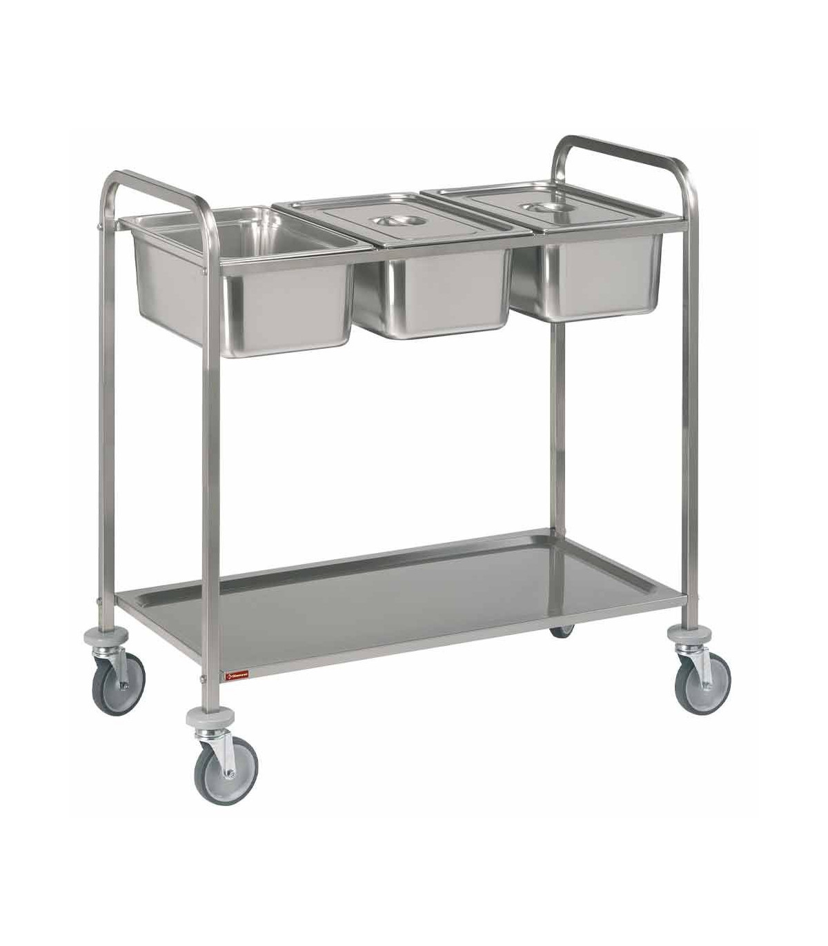 CHARIOT DE SERVICE INOX 3XGN1/1 + 1NIV DIAMOND dans CHARIOT DE DEBARRASSAGE