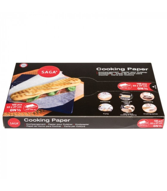 PAPIER CUISSON POUR PANINI GN1/2 100 FEUILLES dans TOILES DE CUISSON
