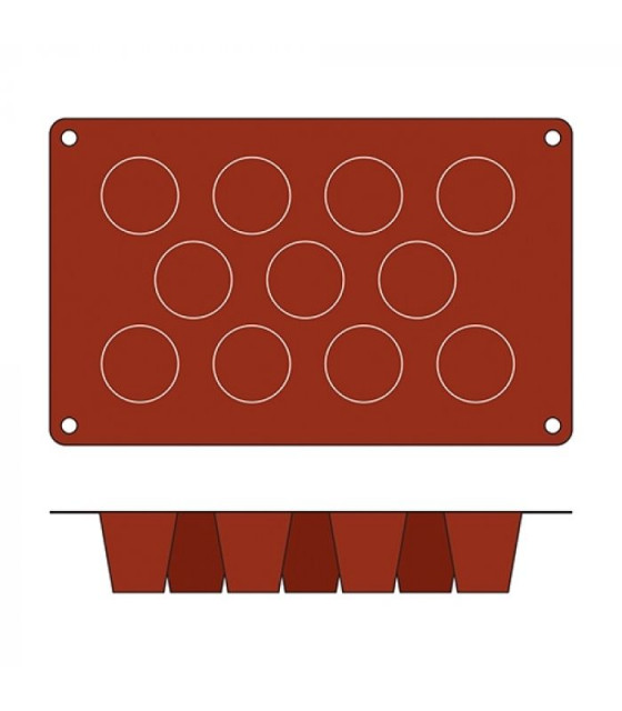MOULE EN SILICONE GN1/3 BABA MEDIUM SF020 MEDIUM BABA SILICON FLEX dans MOULES PATISSERIES