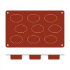 MOULE EN SILICONE GN1/3 MEDIUM OVALE SF018 MEDIUM OVALI SILICON FLEX dans MOULES PATISSERIES