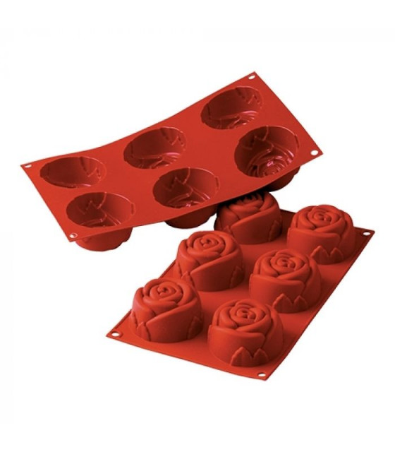 MOULE EN SILICONE GN1/3 ROSE SF077 ROSE SILICON FLEX dans MOULES PATISSERIES
