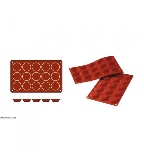 MOULE EN SILICONE GN1/3 15 PORTIONS TARTELETTA SILICON FLEX dans MOULES PATISSERIES