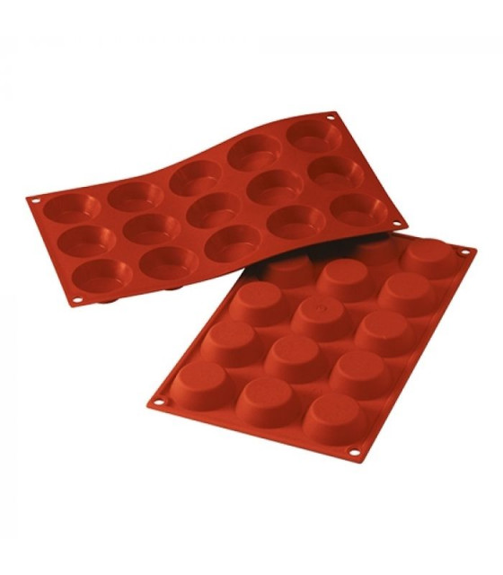 MOULE EN SILICONE GN1/3 15 PORTIONS TARTELETTA SILICON FLEX dans MOULES PATISSERIES