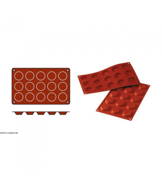 MOULE EN SILICONE GN1/3 15 PORTIONS MINI TARTELETTA SILICON FLEX dans MOULES PATISSERIES