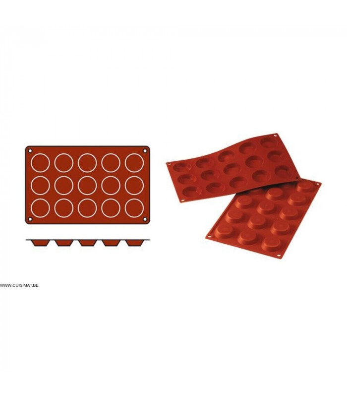 MOULE EN SILICONE GN1/3 15 PORTIONS MINI TARTELETTA SILICON FLEX dans MOULES PATISSERIES