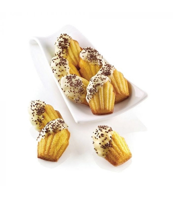 MOULE EN SILICONE GN1/3 9 PORTIONS MADELEINE SILICON FLEX dans MOULES PATISSERIES