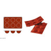 MOULE EN SILICONE GN1/3 6 PORTIONS SEMISFERA SILICON FLEX dans MOULES PATISSERIES