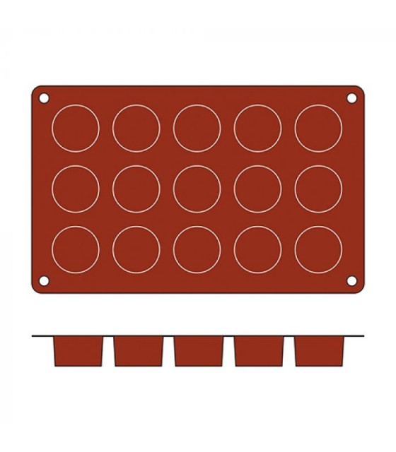 MOULE EN SILICONE GN1/3 15 PORTIONS SF027 PETIT FOUR SILICON FLEX dans MOULES PATISSERIES