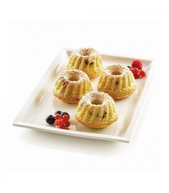 MOULE EN SILICONE GN1/3 6 PORTIONS SF058 GUGELHUPF SILICON FLEX dans MOULES PATISSERIES