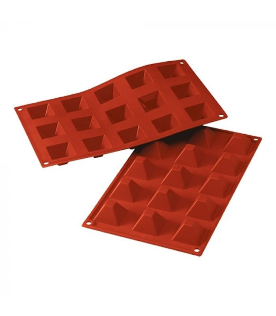 MOULE EN SILICONE GN1/3 15 PORTIONS SF008 MINI PYRAMID SILICON FLEX dans MOULES PATISSERIES