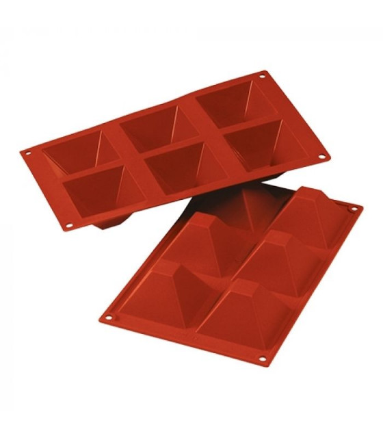 MOULE EN SILICONE GN1/3 6 PORTIONS SF007 PYRAMID SILICON FLEX dans MOULES PATISSERIES
