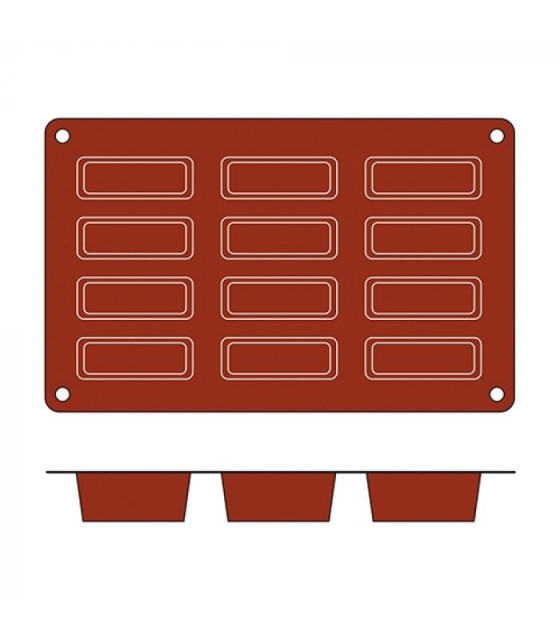 MOULE EN SILICONE GN1/3 12 PORTIONS SF026 CAKE SILICON FLEX dans MOULES PATISSERIES