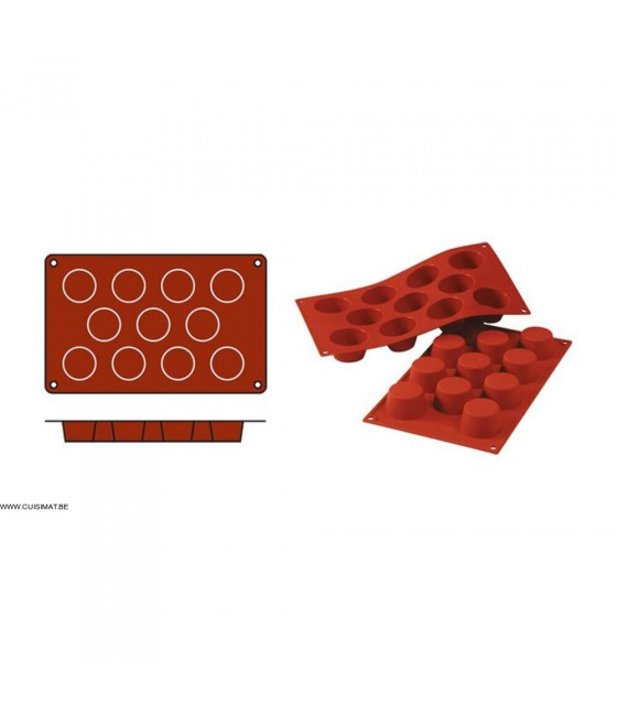 MOULE EN SILICONE GN1/3 11 PORTIONS SF022 MINI MUFFIN SILICON FLEX dans MOULES PATISSERIES
