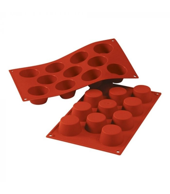 MOULE EN SILICONE GN1/3 11 PORTIONS SF022 MINI MUFFIN SILICON FLEX dans MOULES PATISSERIES