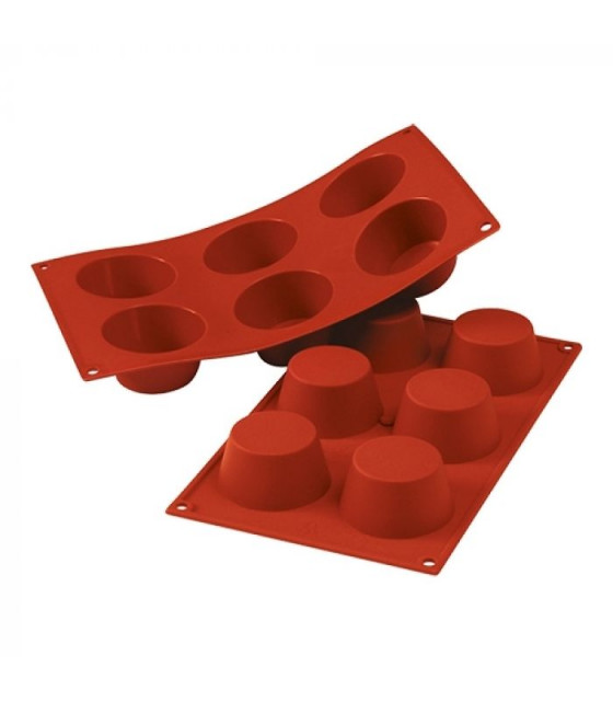 MOULE EN SILICONE GN1/3 6 PORTIONS SF023 MUFFIN SILICON FLEX dans MOULES PATISSERIES
